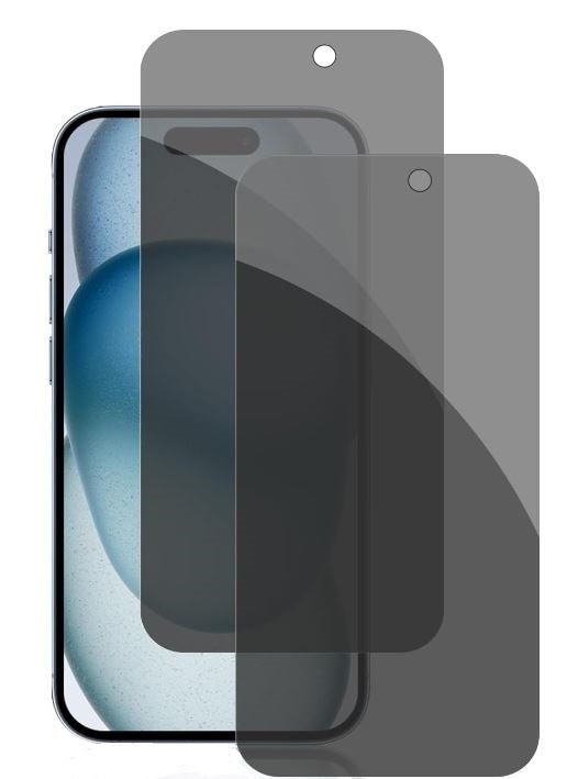 Tempered Glass Privacy Compatible for iPhone  15 Pro  (10 Pack)