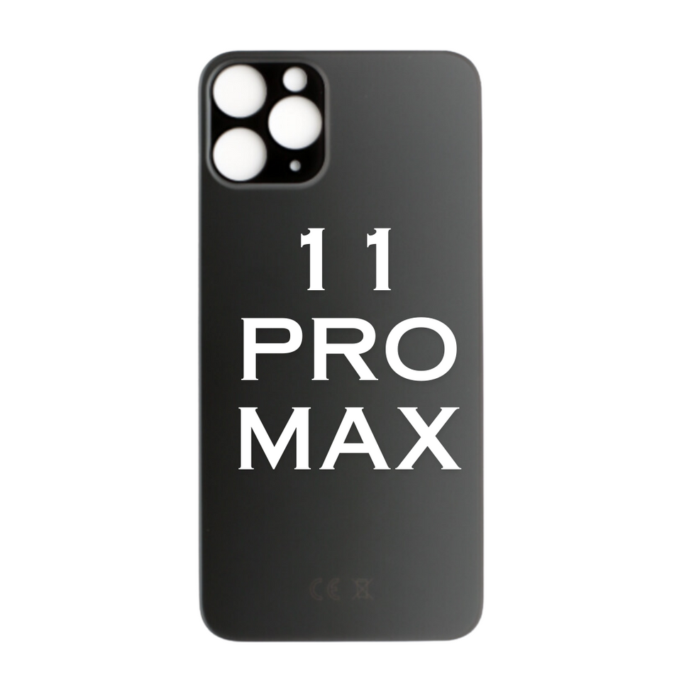 iPhone 11 Pro Max - Back Glass - With Adhesive - Black