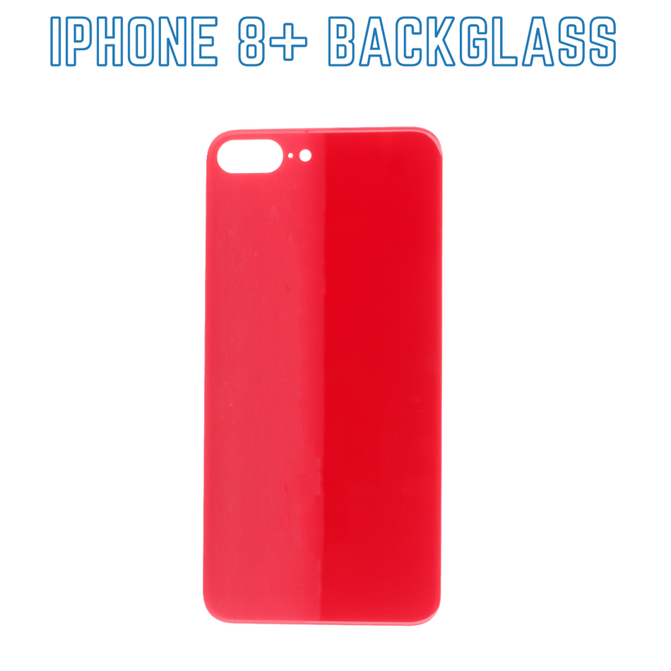 iPhone 8 Plus - Back Glass - With Adhesive - Red