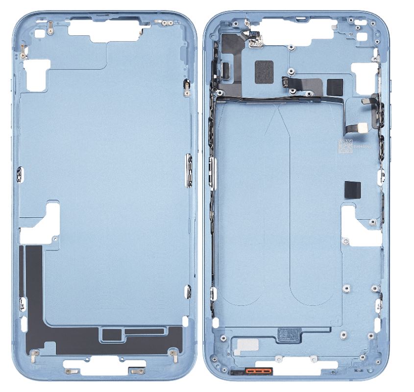 iPhone 14 Plus Middle Frame Housing and Back glass with Parts (Blue)