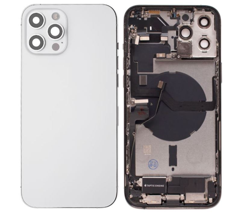 iPhone 12 Pro Max Housing With Full Small Parts (included charging port oem) Silver