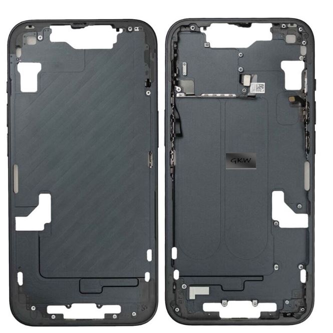 iPhone 14 Middle Frame Housing and Back glass with Parts (Black)