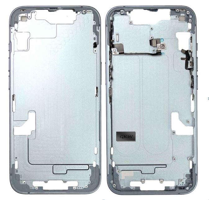 iPhone 14 Middle Frame Housing and Back glass with Parts (Blue)