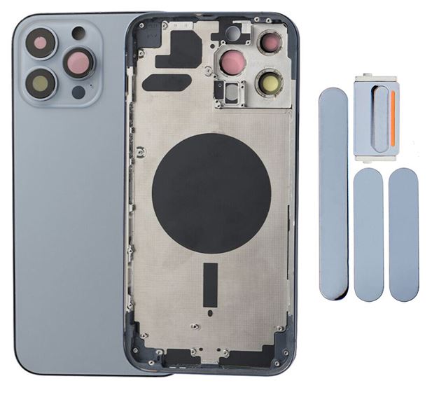 iPhone 13 Pro Housing Without Parts- Blue (includes hard buttons and sim card tray)
