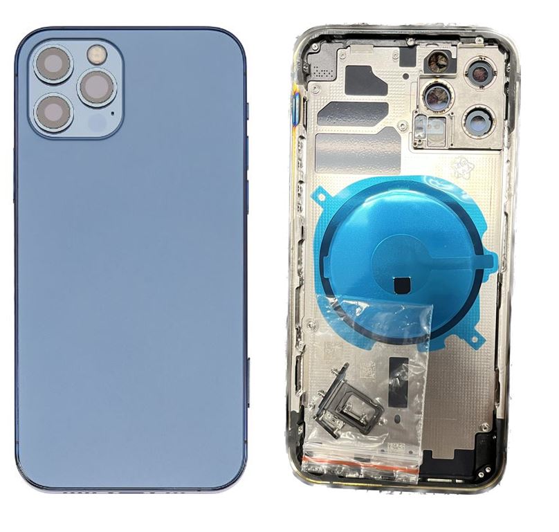 Back Housing Only Compatible For iPhone 12 Pro Blue