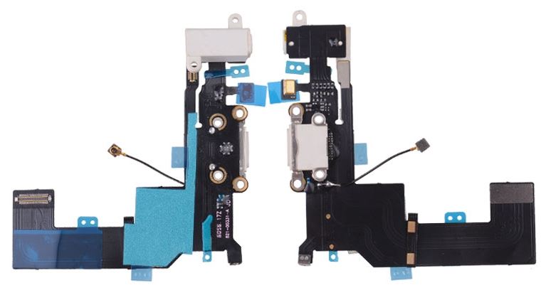 Chargin Port Flex Cable, Headphone Jack and Microphone For iPhone SE(2016) - White