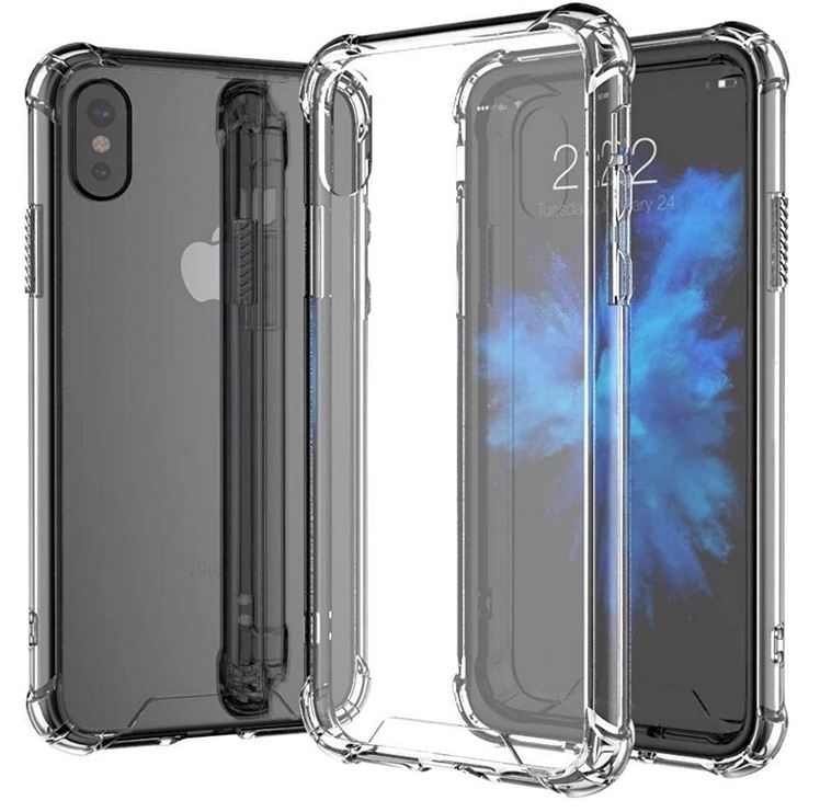 Clear Case TPU Silicone Transparent Thin Slim Protective Phone Cover Compatible for iPhone X