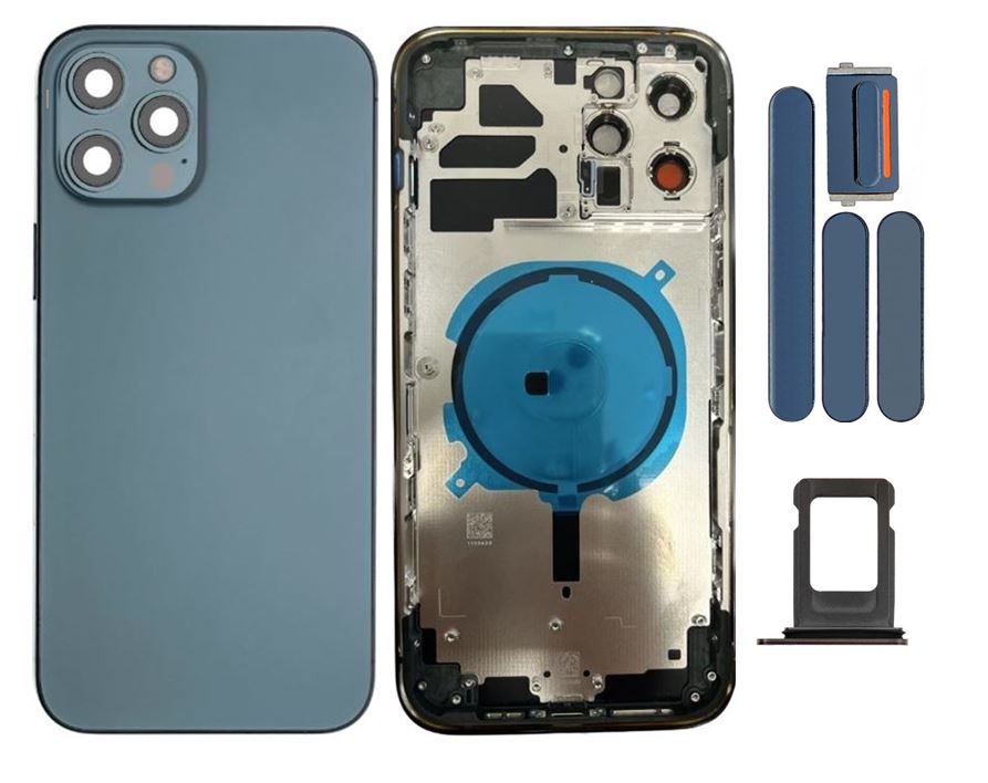 iPhone 12 Pro Max only Housing With Small Parts- Blue