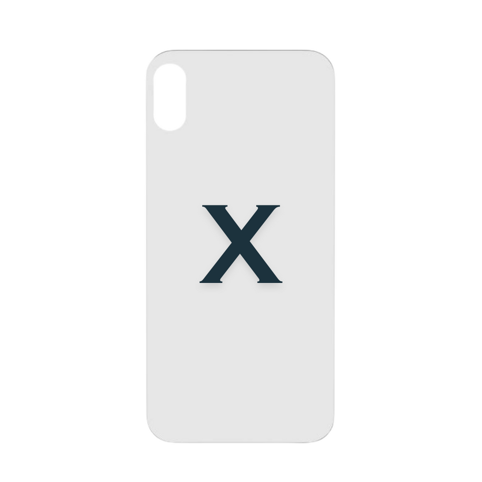 iPhone X - Back Glass - With Adhesive - White
