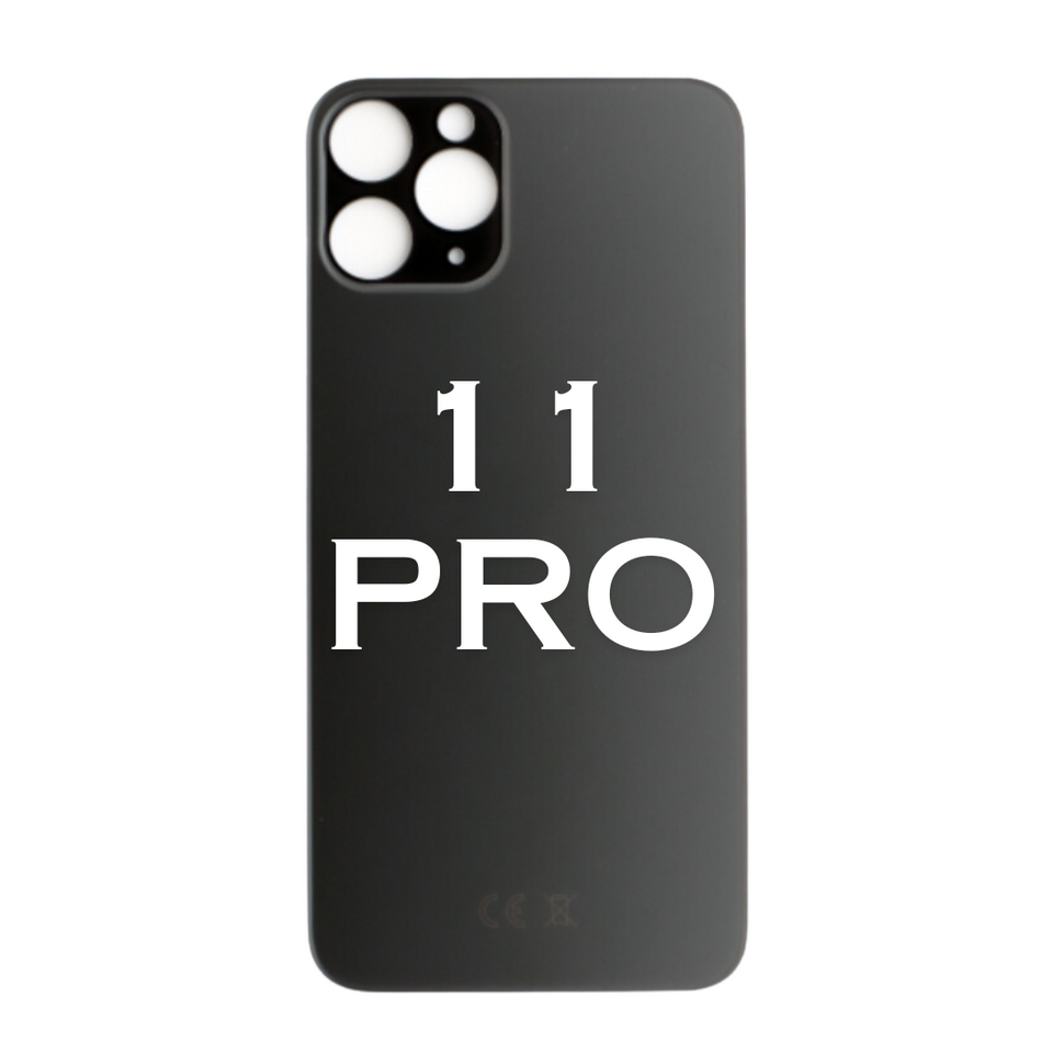 iPhone 11 Pro - Back Glass - With Adhesive - Black