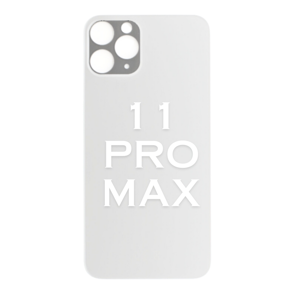 iPhone 11 Pro Max - Back Glass - With Adhesive - Silver/White