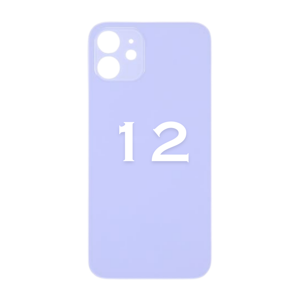 iPhone - 12 - Back Glass - With Adhesive - Purple