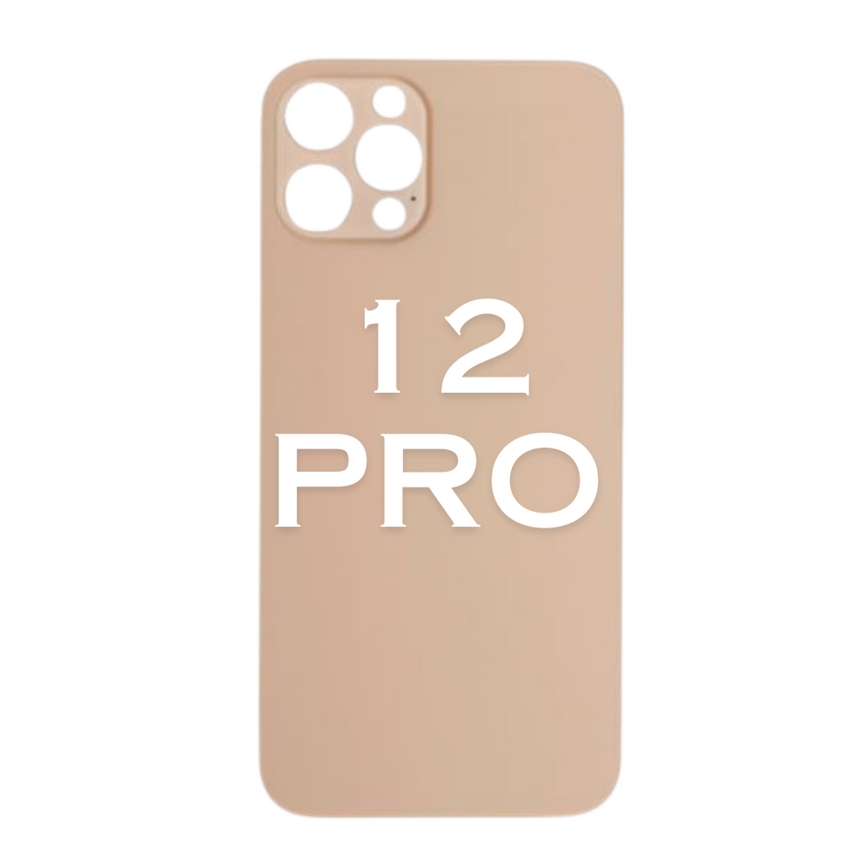 iPhone 12 Pro- Back Glass - With Adhesive - Gold