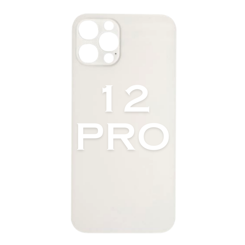iPhone - 12 Pro- Back Glass - With Adhesive - white