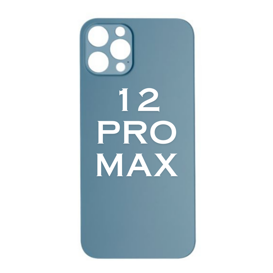 iPhone - 12 Pro Max - Back Glass - With Adhesive BLUE