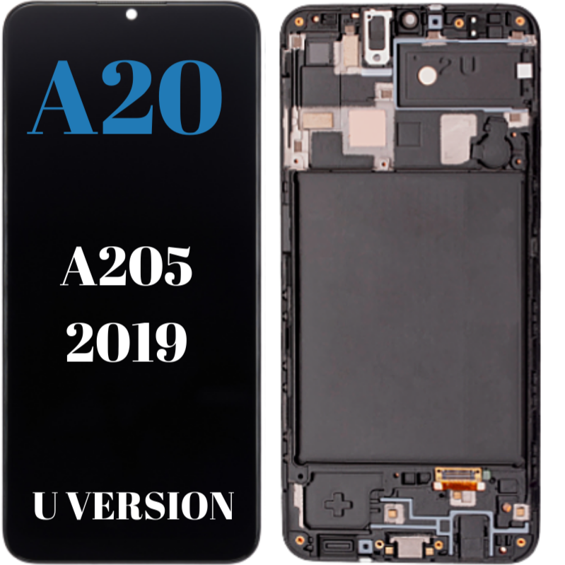 Samsung Galaxy A20 LCD Display Assembly-With Frame US version OLED