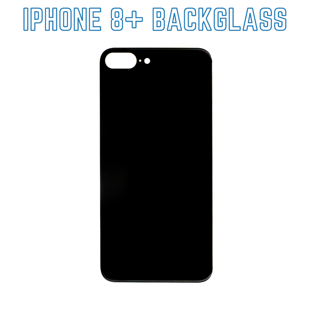 iPhone 8 Plus - Back Glass - With Adhesive - Black