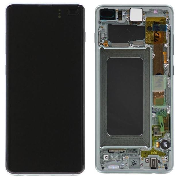 Samsung Galaxy S10 Plus LCD Display Assembly With Frame GREEN -OEM  (SM-G975)