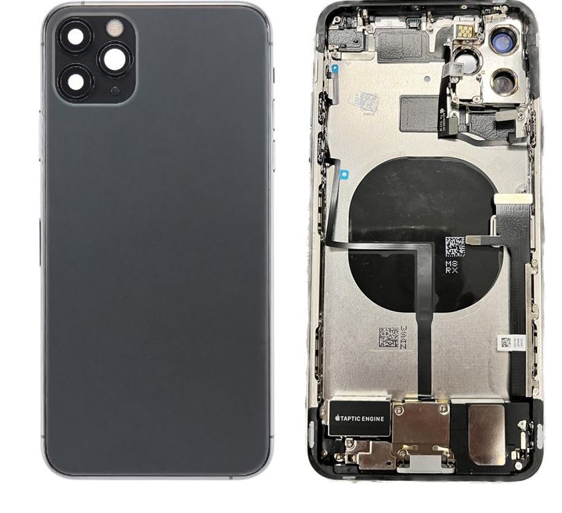 Back Housing With Full parts installed For iPhone 11 Pro Max OEM (Grade: A) Black (original color)
