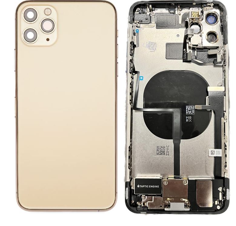Back Housing With Full parts installed For iPhone 11 Pro Max OEM Gold (original color)