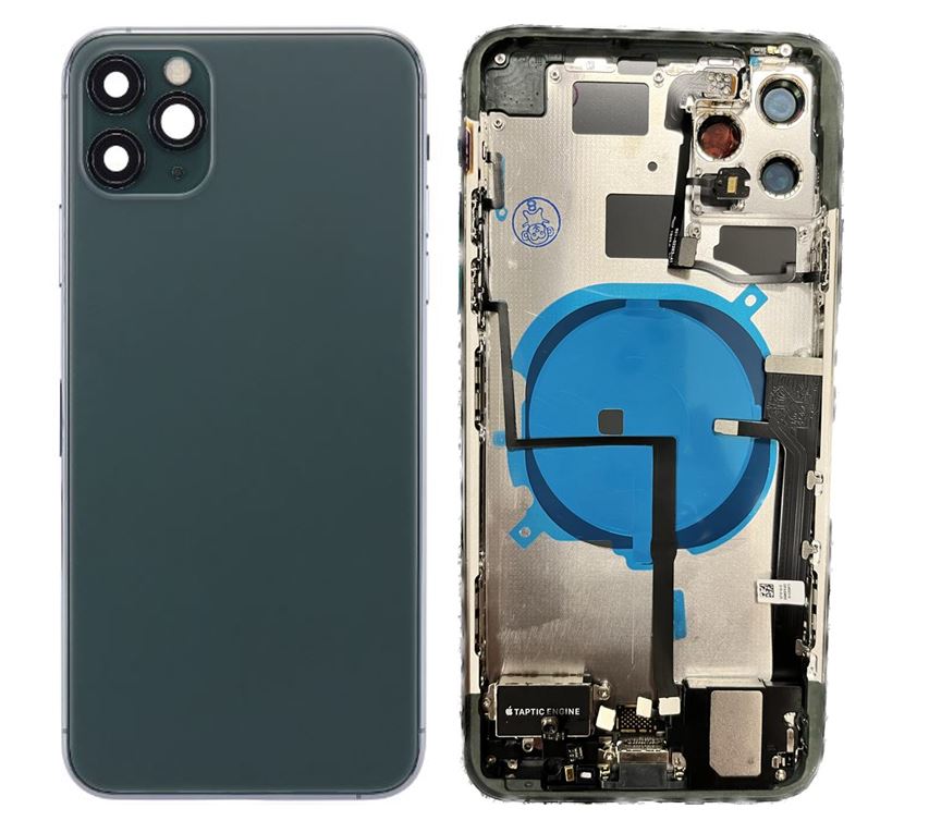 Back Housing With Small parts installed  For iPhone 11 Pro Max OEM (Grade: A) Green (original color)