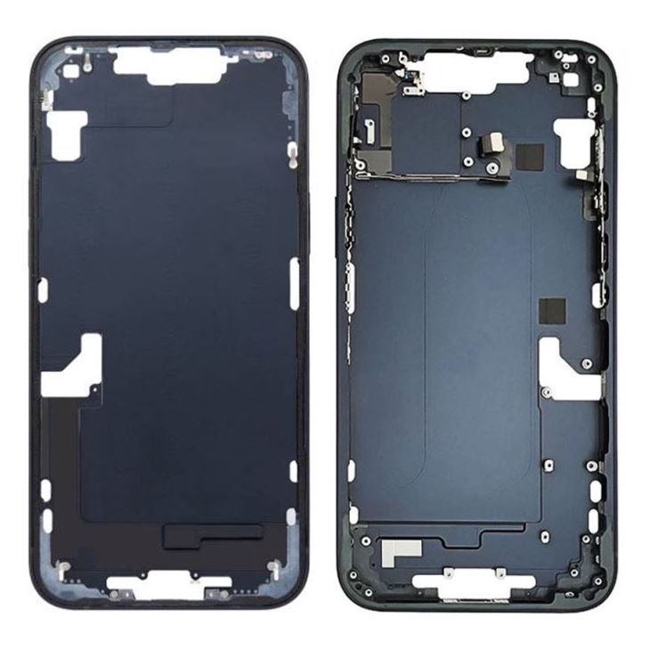 iPhone 14 Plus Middle Frame Housing and Back glass with Parts (Black)