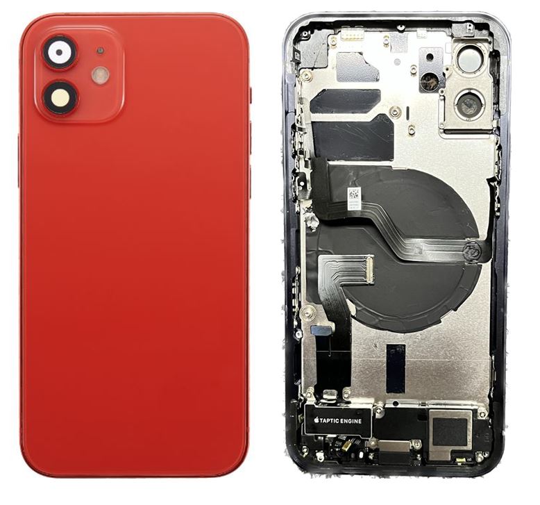 iPhone 12 Housing with Half  Parts Red