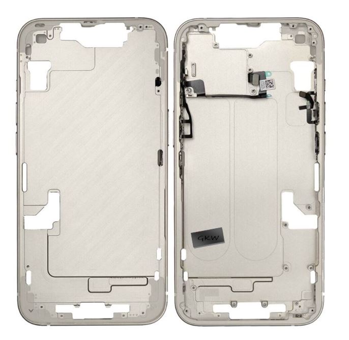 iPhone 14 Middle Frame Housing and Back glass with Parts (White)
