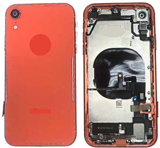 iPhone XR Back Housing with Full Parts+Adhesive -OEM including charging port