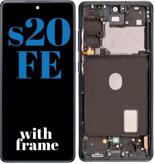 Samsung S20 FE LCD With Frame - Black SM-G781