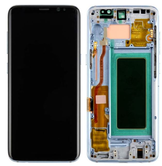 Samsung Galaxy S8 LCD Display Assembly With Frame Blue-Refurbished (SM-G950)