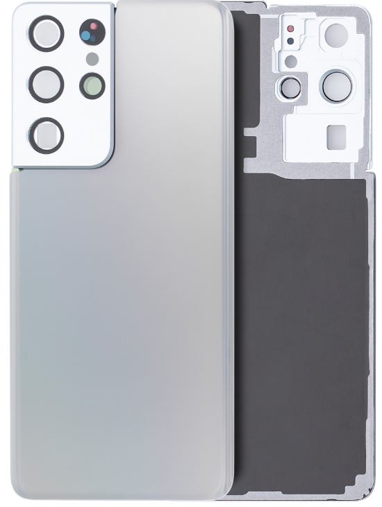 Samsung - Galaxy - S21 ULTRA - OEM Back Door Glass  with Camera Lens- Silver