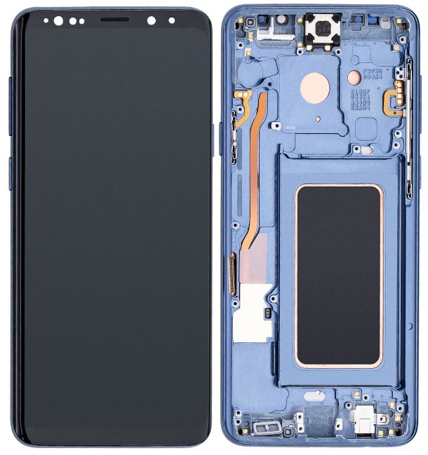 Samsung Galaxy S9 Plus LCD Screen Digitizer Replacement Part-With Frame Blue OEM  (SM-G965)