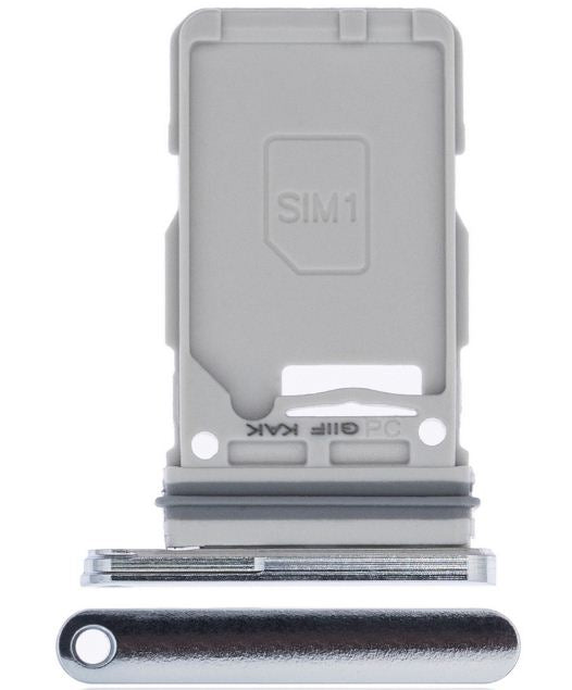 Single Sim Card Tray Compatible for Samsung S21 Ultra Silver