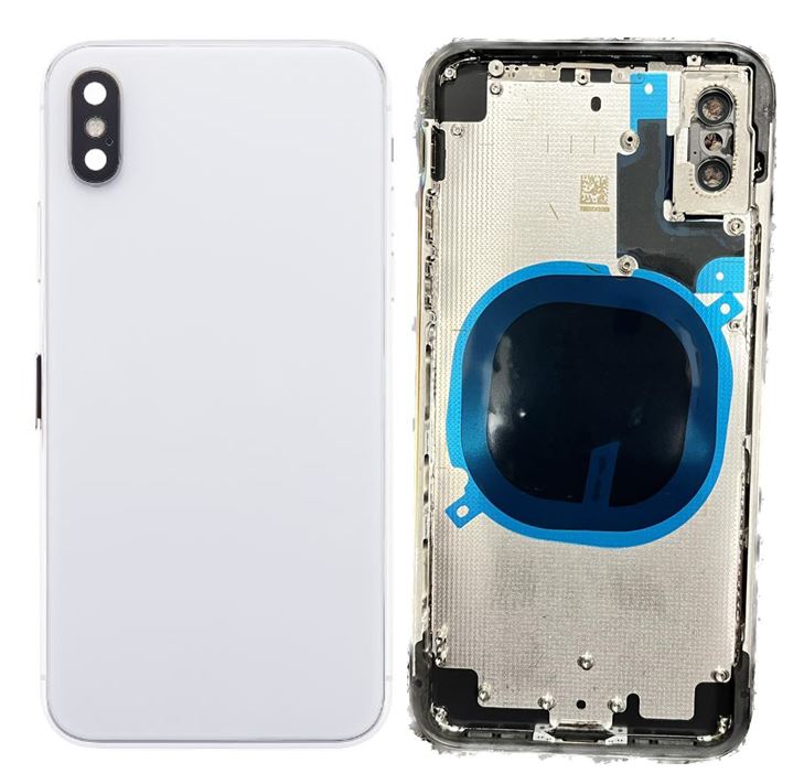 Back Housing Compatible For iPhone X Without Parts- White
