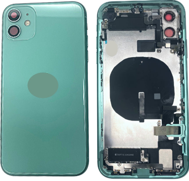 iPhone-11-Back Housing with Full Parts (charging port incluided) With Adhesive -OEM -Green