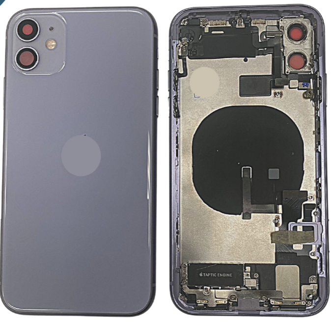 iPhone-11-Back Housing with Full Parts (charging port incluided) With Adhesive -OEM - Purple