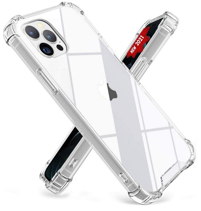 Clear Case TPU Silicone Transparent Thin Slim Protective Phone Cover Compatible for iPhone 12 Pro Max