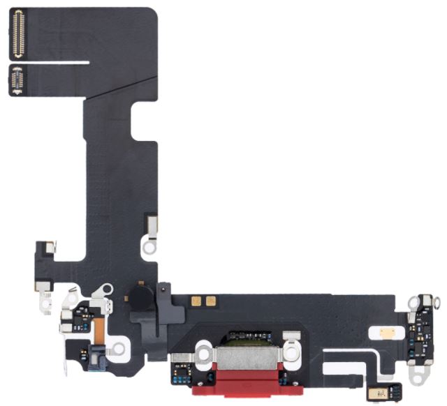 CHARGING PORT FLEX CABLE COMPATIBLE FOR IPHONE 13  (OEM) (RED)