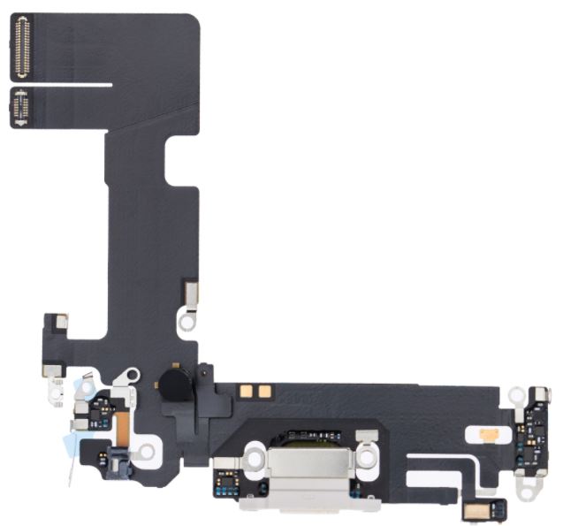 CHARGING PORT FLEX CABLE COMPATIBLE FOR IPHONE 13  (OEM) (WHITE)