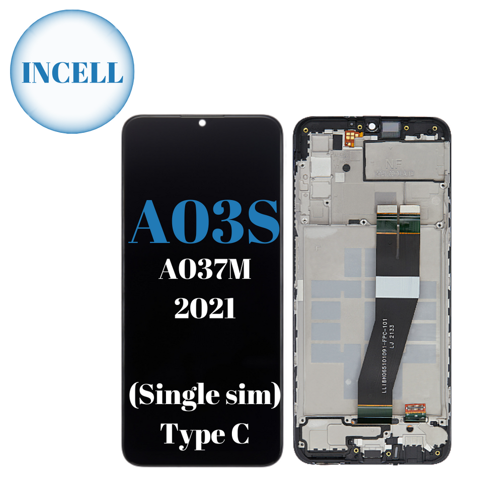 A03S A037M Single Sim LCD Replacement With Frame