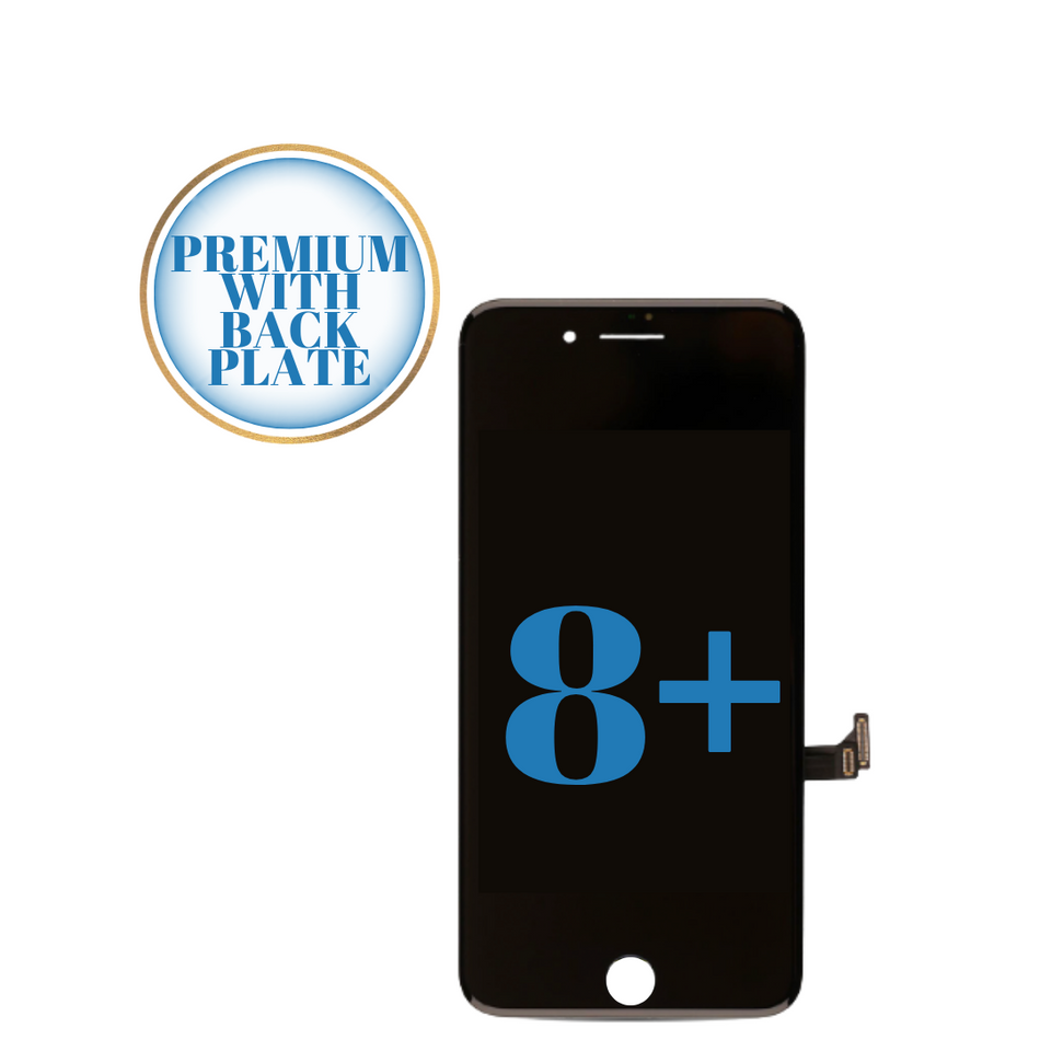 iPhone 8 PLUS Ultimate Plus LCD Replacement With Back Plate- Black