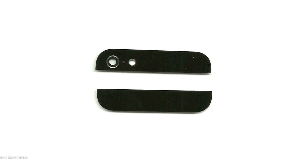 iPhone 5 Top/Bottom Glass Complete - Black