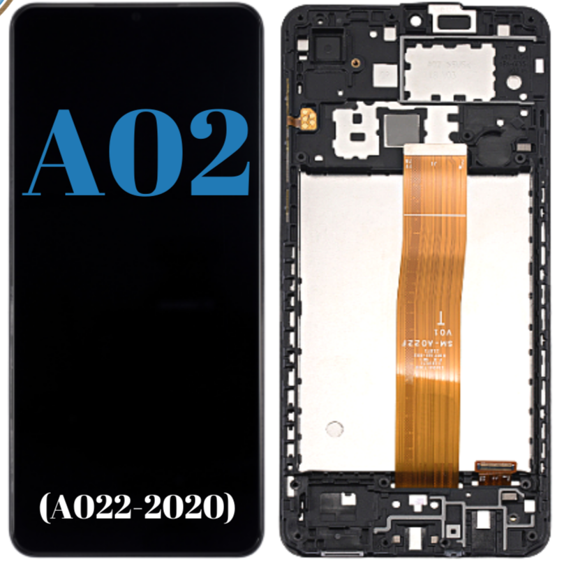 Samsung Galaxy A02/A022 LCD OEM Screen Digitizer Replacement With Frame