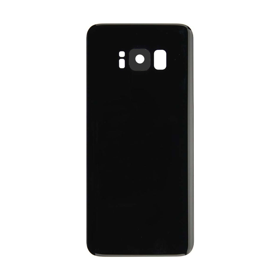 S8 Back Glass With Lens - Midnight Black
