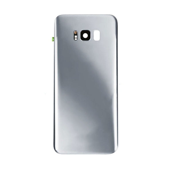 S8 Back Glass With Lens - Arctic Silver