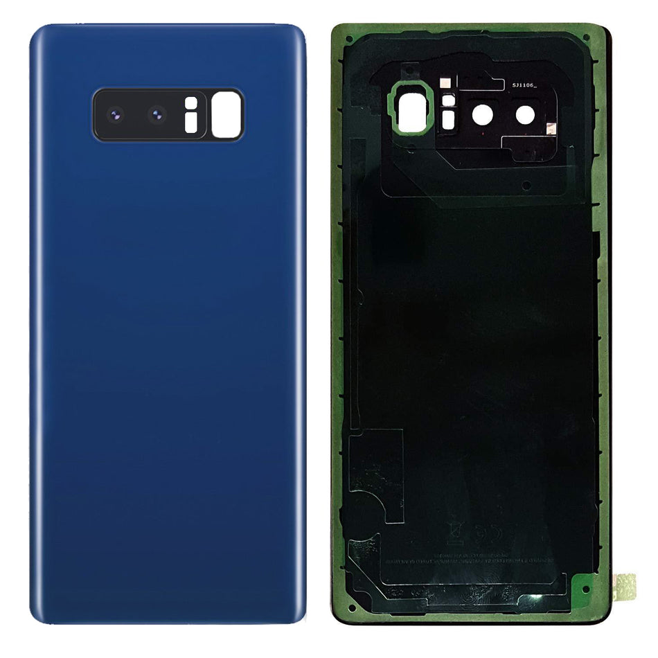 Note 8 Back Glass With Lens  - Deepsea Blue