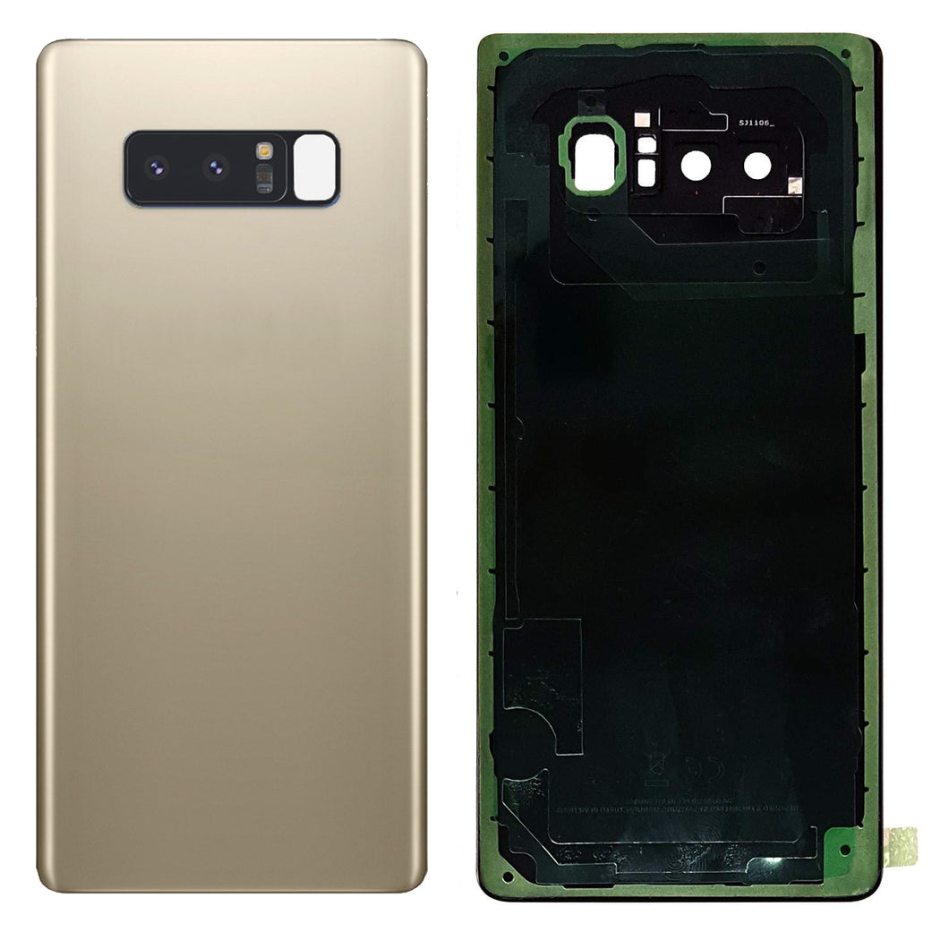Note 8 Back Glass With Lens  - Maple Gold