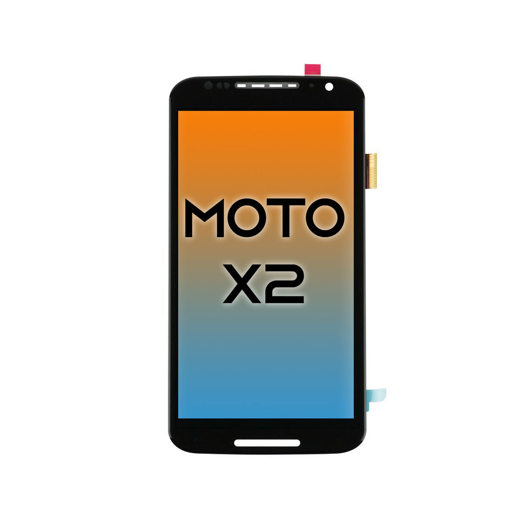 Moto X2 LCD Display Assembly With Frame - Black