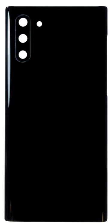 Samsung - Galaxy - Note 10 - Back Glass - With Lens + Adhesive - Aura Black (Original)